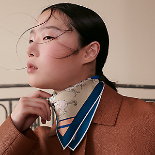 HERMES エルメス スカーフ カレ45 プチカレ ガヴロッシュ 『MORS